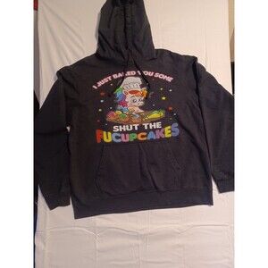I Just Baked You Some Shut The FUCUPCAKES - Unicorn Baker Pullover Hoodie LG